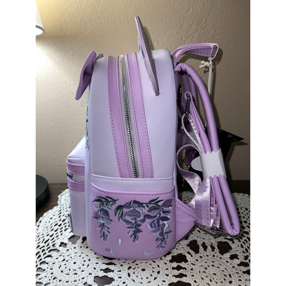 Loungefly Minnie Mouse Wisteria Ears Floral Scented Mini Backpack Ears - Picture 3 of 8